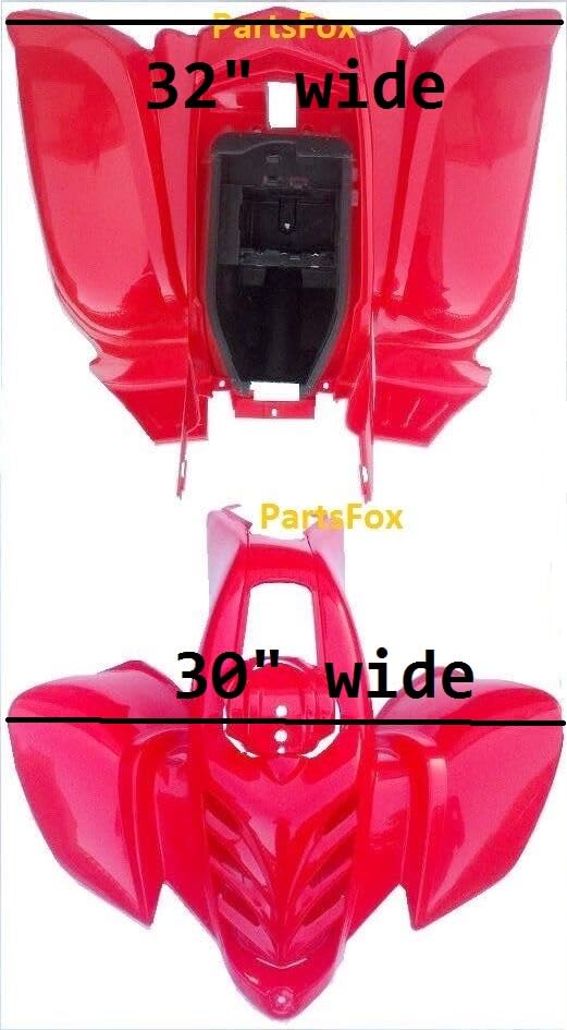 30" wide Plastic Body for Baja 90cc Hensim HS150cc Roketa 150cc Yamoto 110cc Taotao 250E Hensim Red Cat 150cc (Red) - color: Red
