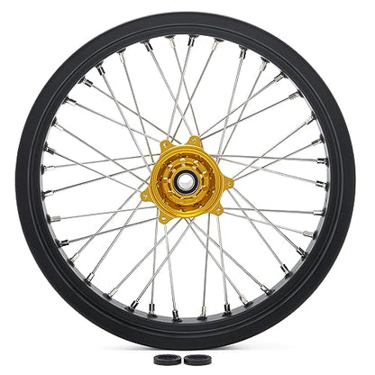 TOFR CNC 17"x3.5" Spoke Front Wheel Rim Hub for Sur ron Ultra Bee Gold - color: Gold, size: 17" Front N/A Rear
