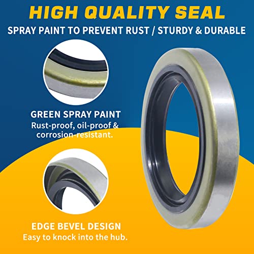 10pcs Trailer Hub Wheel Grease Seals Kit 1.719'' I.D x 2.565'' O.D - color: KIT#3-2 (10Pcs Grease Seals 171255TB)
