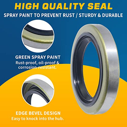 10pcs Trailer Hub Wheel Grease Seals Kit 1.719'' I.D x 2.565'' O.D - color: KIT#3-2 (10Pcs Grease Seals 171255TB)