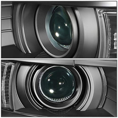DNA MOTORING Black Housing Projector Headlights Compatible with 15-19 Silverado 2500 HD 3500 HD, HL-OH-CSIL15-BK-CL1 - color: Black Clear