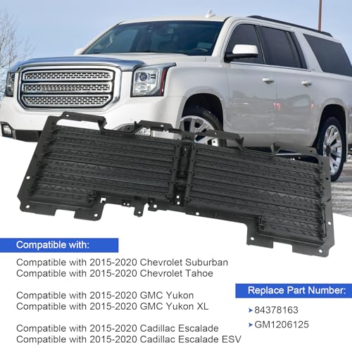Active Grille Shutter Compatible with 2015-2020 Chevrolet Suburban Tahoe - size: w/o Motor