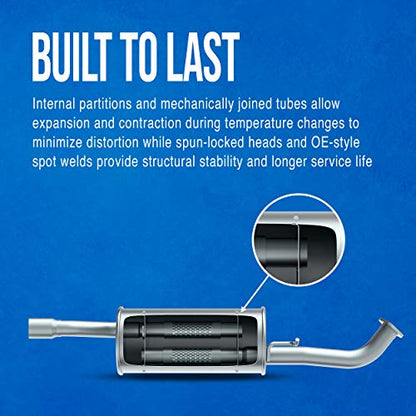 Walker SoundFX 18566 Direct Fit Exhaust Muffler 2.5" Inlet (ID) 2.5" Outlet (ID) for Dodge Dakota