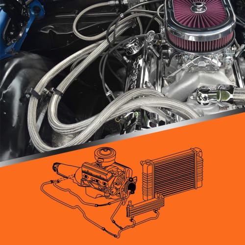 6AN 70" Cooler Line kit Compatible with TR6060 AOD 4L80E TH350