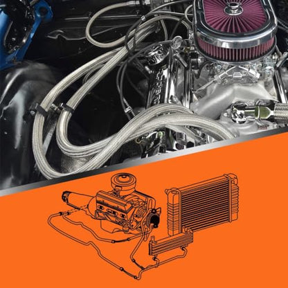 6AN 70" Cooler Line kit Compatible with TR6060 AOD 4L80E TH350