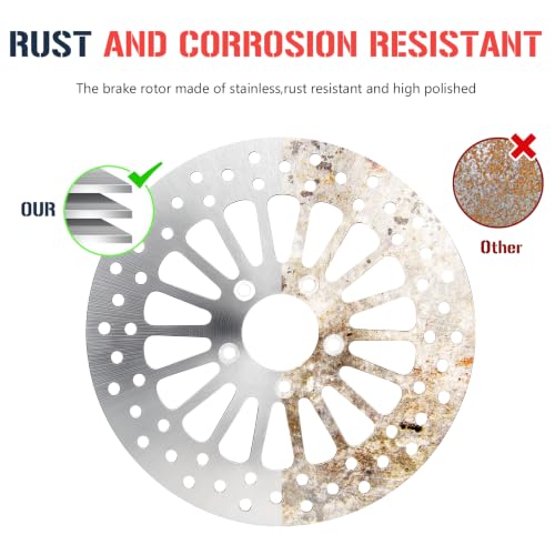 11.5" Front Brake Rotors for Harley for Davidson Touring Sportster Dyna Softail, for Road King Glide/Electra Glide/Night Train/Fat Boy/Softail Standard/Softail Deluxe/Dyna Wide Glide, 2000-2007, 2PCS - size: 2*11.5'' Front Rotor