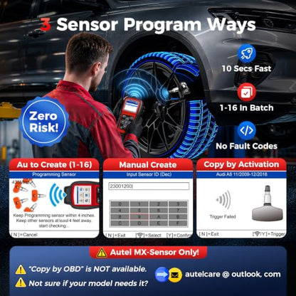 Autel TS408 TPMS Programming Tool, Tire Pressure Sensor Replacement Scanner
