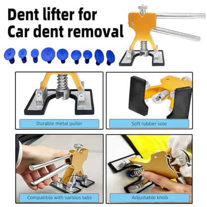 176pcs Paintless Car Dent Removal Kit,Bodywork Hail Damage Repair,Auto Body Dent Removal Tools,Dent Pulling Slide Puller, Dings Remover Tools Kit(176pcs M10 Slide Puller) - size: 176pcs(M10 Slide Puller)