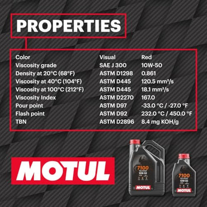 Motul 7100 4T 10W-50 Full Synthetic Motorcycle Oil - 4 L - color: 10W-50, size: 4L