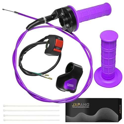 Universal Mini Bike Throttle Assembly&Cable Kit | Direct Replacement for Coleman BT200X,CT200U/EX,MB200&Predator 212cc/196cc Engines | Fits Most 7/8" Handlebar Mini Bikes with Cruise Control (Purple) - color: Purple