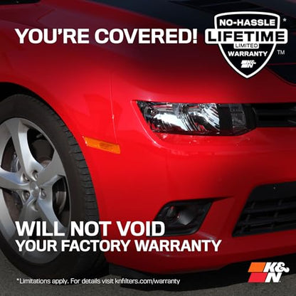 K&N Cold Air Intake System: High-Flow Air Filter, Increase Performance & Acceleration: Compatible with 2012-2015 Chervolet: Camaro, 69-4523TP