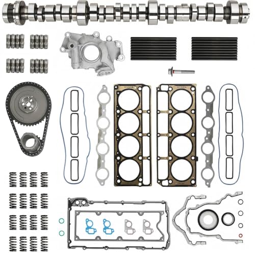 GEN 3 LS Engine Stage 2 Camshaft & Timing Chain Kit & Head Gasket Set & Oil Pump & Lifters 1999-2007 - color: QH-DTB-GM5300-stage2-002