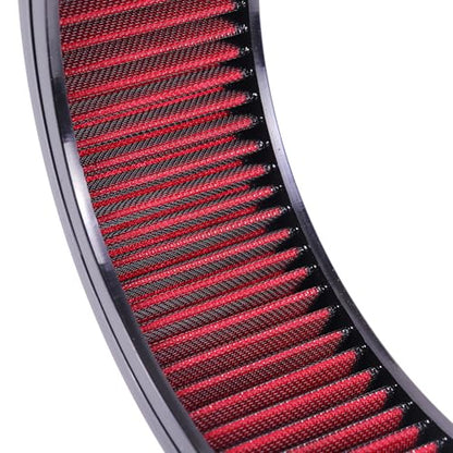 14"x4" Round Air Cleaner Filter Element High Flow (Red) - size: 14" x 4" Red
