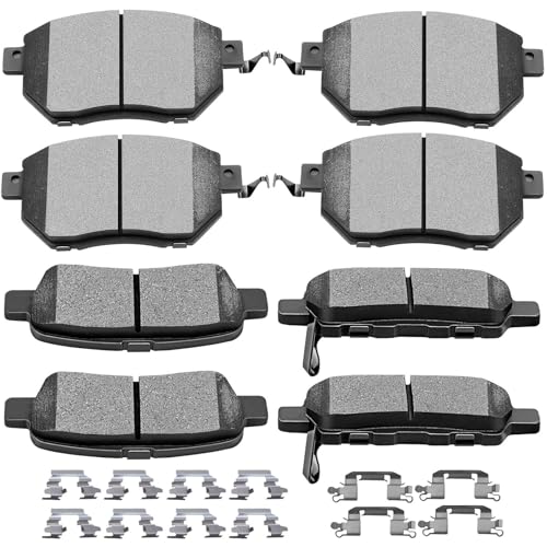 Ceramic Brake Pads Kits,SCITOO 8pcs Brakes Pads Set For Nissan For Murano - size: Front D969 & Rear D905