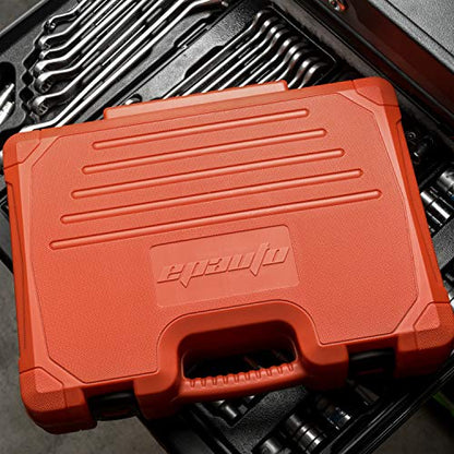 EPAuto 122 Pcs Mechanics Tool Set Drive Socket Wrench Ratchets, SAE/Metric