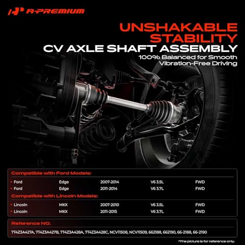 A-Premium Set of 2 Front CV Axle Shaft Assembly - style: Front Driver and Passenger Side