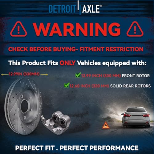 Detroit Axle - Brake Kit for 2017-2021 Chrysler Pacifica 2020-2021 Voyager - size: 10PR54920/KIT