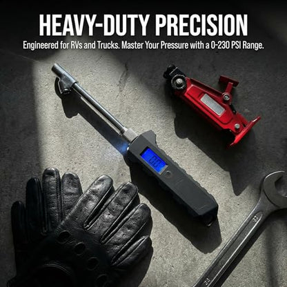 Digital Tire Pressure Gauge 0-230 PSI for Truck RV
