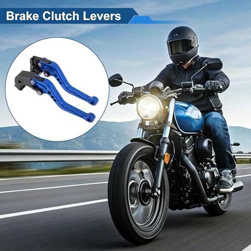 Short Brake Clutch Levers for Kawasaki Z1000SX/NINJA 1000/Tourer 2011-2016 6 Position Adjustable Motorcycle Handlebar Brake Lever Aluminum Alloy Blue - color: Blue