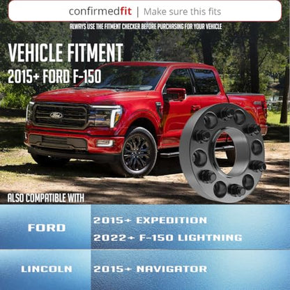 Wheel Accessories Parts 2 Pcs Hub Centric Wheel Spacers 6 on 135mm 6x135mm 1.75 Inch Thick 87.1mm Hub M14x1.5 14x1.5 Thread Stud Fits Ford F150 ｜ Expedition ｜ Lincoln Navigator - size: 1.75" Thick - 2 Pack, style: 2015+ F150 Expedition