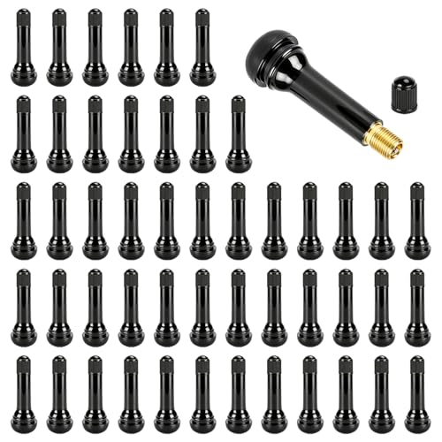 50PCS TR418 Valve Standard 2" Snap in Tubeless Rubber Tire Valve Stem TR 418 Black - color: 50PCS, size: TR418