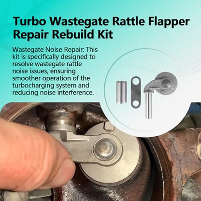 Turbo Wastegate Rattle Flapper Repair Rebuild Kit Compatible with GOLF MK6 GTI Audi IHI RHF5 2.0T RHF5H A3 A4 A5 Q3 Q5 TT Quattro 2009 2010 2011 2012 Replaces for 06J145713L