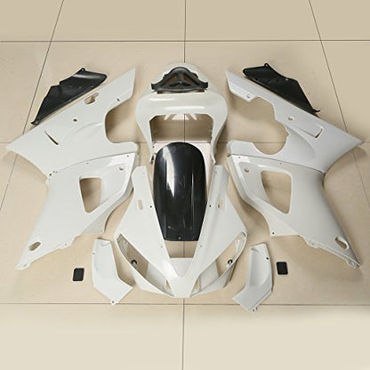 TCT-MOTORPARTS Unpainted ABS Fairing Bodywork Body Fits for YAMAHA YZF 1000 R1 YZF-R1 2000-2001 - size: Fit For YZF R1 2000-2001