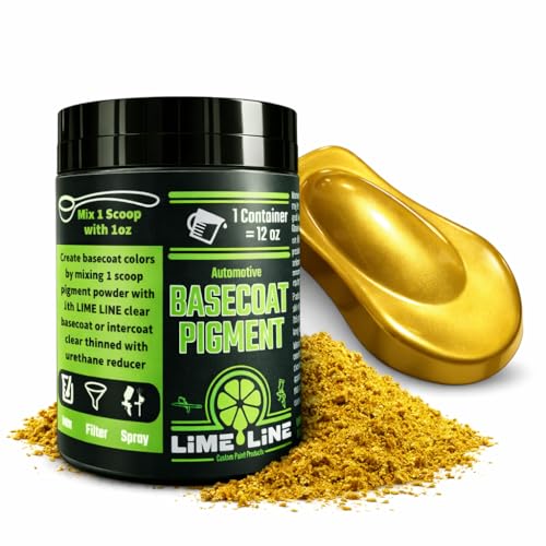 LiME LiNE Base Coat Maker Pigment Powder, Automotive Grade, Basecoat (Metallic Gold Pearl) - color: Metallic Gold Pearl