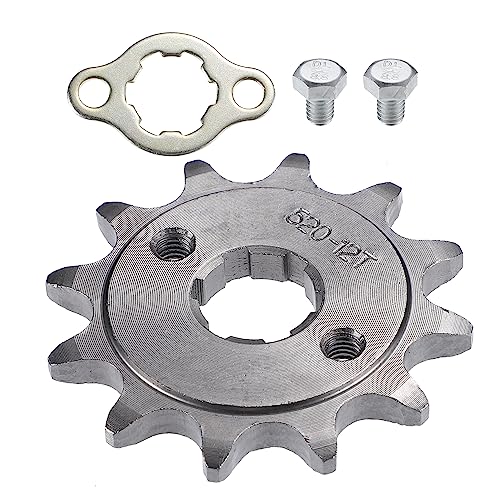 X AUTOHAUX 1 Set 520 Style 12 Teeth 20mm ID Motorcycle Front Engine Sprocket Motorcycle Dirt Pit Bike Mini Bike ATV