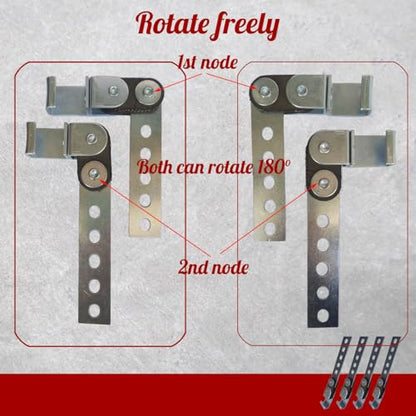 4Pcs Swivel Exhaust Hanger Heavy Duty Universal Muffler Hanger Bracket
