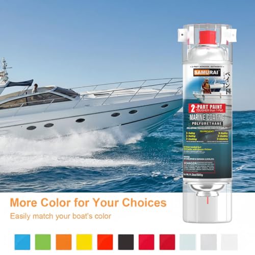 Samurai 2K Spray Paint for Marine - PU (Polyurethane) (METALLIC BROWN, Pack of 1 Can)