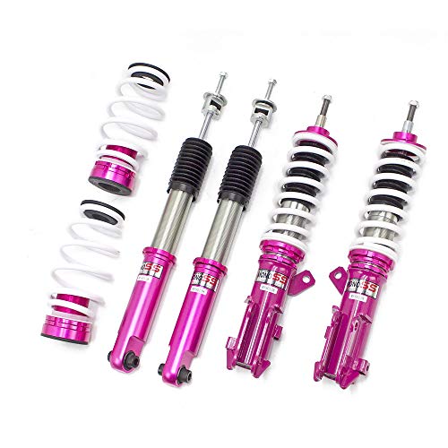 Godspeed MSS0218 MonoSS Coilover Lowering Kit, Fully Adjustable, Ride Height, Spring Tension And 16 Click Damping, compatible with Kia Rio (YB) 2018-20