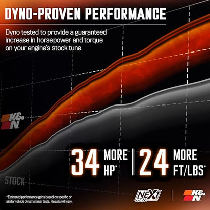 K&N NextGen Cold Air Intake System: High-Flow Cotton Filter: Compatible with 2011-2026 DODGE/JEEP: Durango, Grand Cherokee, 50-1563 - style: NextGen