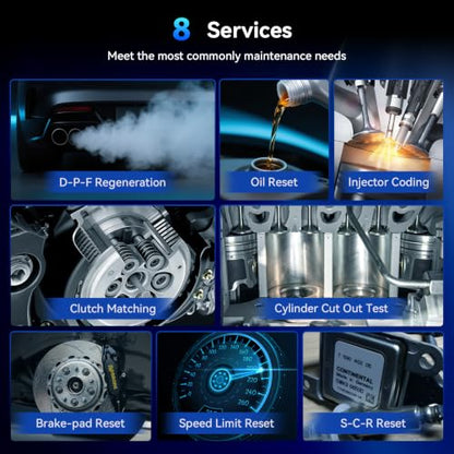 HD S700 Full System Heavy Duty Truck Scanner 8 Services, D-P-F Regen, Injector Coding, Diesel Diagnostic Scan Tool for Cummins, Freightliner, Paccar, International, Mack, Hino, Isuzu and etc