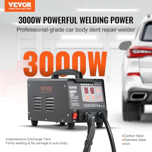 VEVOR Stud Welder Dent Repair Kit, 220V 3KW Spot Welder Dent Puller with Auto/Manual Welding & 7 Versatile Modes, Auto Body Spot Welding Dent Puller Machine for Car, Truck Dent Repair - style: 220V Version