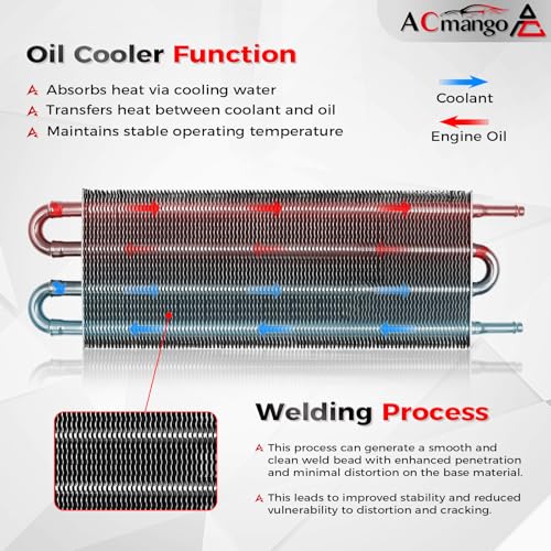 4 Pass Ultra-Cool Tube and Fin Transmission Cooler - color: Black, size: 4-pass