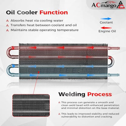 4 Pass Ultra-Cool Tube and Fin Transmission Cooler - color: Black, size: 4-pass