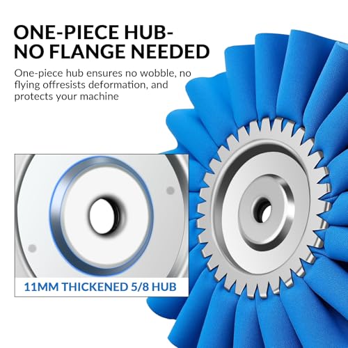 10" S-Shape Airway Buffing Wheel with One-Piece Hub（Coarse） - color: Course Polishing