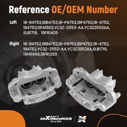 maXpeedingrods for 18B4753 18B4752 Rear Side Brake Calipers for Ford F-250 - size: 18B4752+18B4753