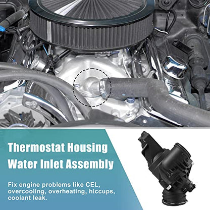 X AUTOHAUX 902-5844 Engine Coolant Thermostat Housing Assembly for Mercedes-Benz E350 2012-2016 for Mercedes-Benz GLE350 2016 2762000115