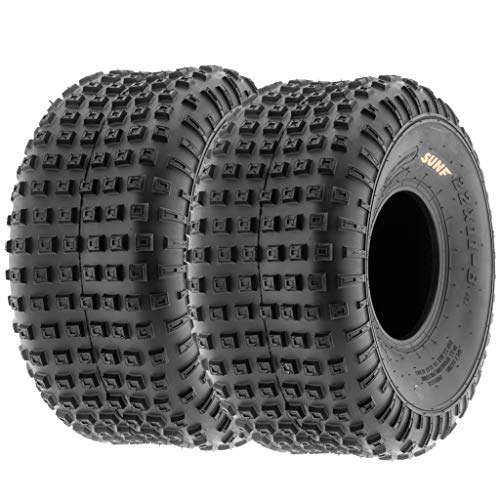 Pair of 2 SunF 15x7-6 15x7x6 Lawn Mower Go-Kart Tire 6 Ply Tires, Tubeless A011 - size: 15x7-6