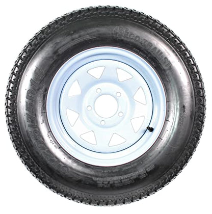eCustomrim 2-Pack Trailer Tire Rim Assembly ST205/75D14 LRC 5 Lug White