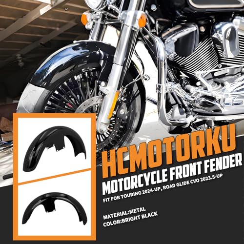 21 inch Front Fender Mudguard Fit For Harley Touring Road King FLHR Electra Glide FLHT Street Glide FLHX 2024-2025 CVO Road Glide 2023.5-2025 Gloss Black - style: Gloss Black 21inch 2024-2025