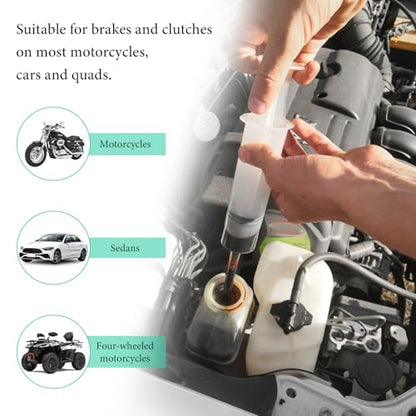 Brake Bleeder Kit, Hydraulic Disc Clutch Bleed Tool with 100ml Syringe 50cm Hose, Universal Brake Bleeding Kit Oil Fluid Extractor for Motorcycle Car Repair Maintenance