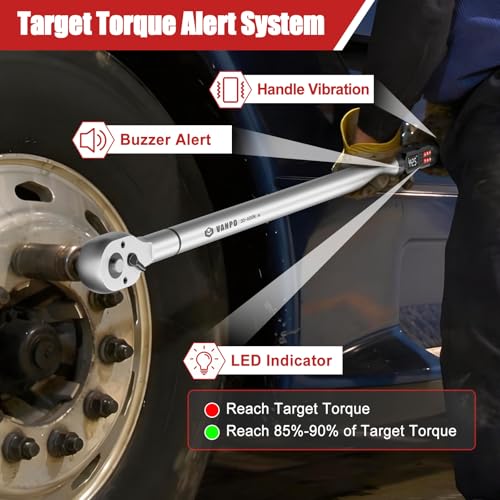 VANPO Digital Torque Wrench, 3/4", 22.1–442.5 ft-lb for Trucks - size: 3/4-Inch -01