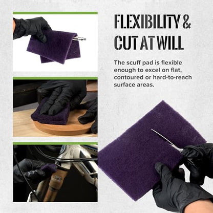 6” x 9” Purple 600 Grit Scuff Pads for Paint Prep, Pack of 10, General Purpose Scuff Pads for Scuffing,Sanding,Scouring,Surface Adhesion Preparation - style: 600 Grit-Purple