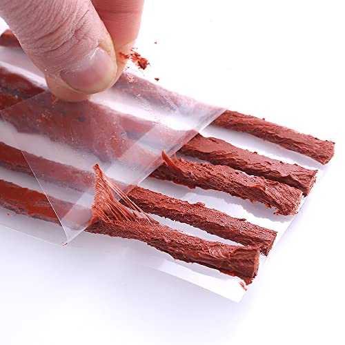 Chrov 100pcs Tire Plugs, Rubber Tire Repair Plugs for Tubeless Off-Road Tires Car, ATV, UTV, Wheelbarrow 4" x1/4", Brown