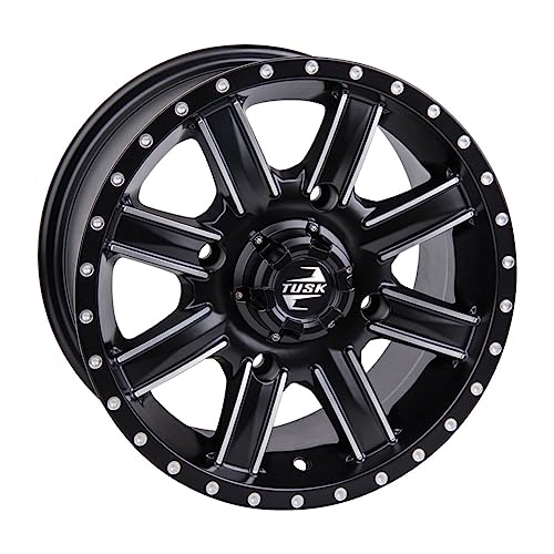 TUSK 4/156 Cascade Wheel 14x7 4.0 + 3.0 Machined/Black for Kawasaki Teryx KRX 1000 Blackout Edition 2025