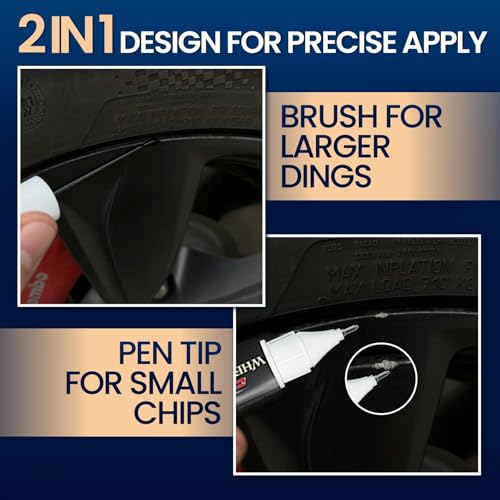 cocomfix Gloss Black Rim Touch Up Paint, Scratch & Curb Rash Repair Kit - color: No. 01 Gloss Black