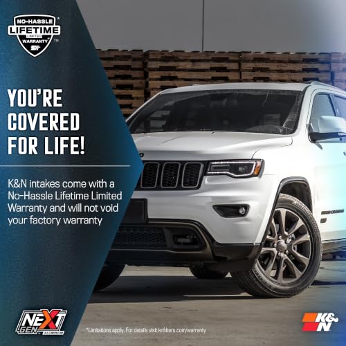 K&N NextGen Aluminum Cold Air Intake System: High-Flow Cotton Filter:2016-2026 Dodge/Jeep Durango/Grand Cherokee WK/Grand Cherokee 70-1572 - style: NextGen Aluminum